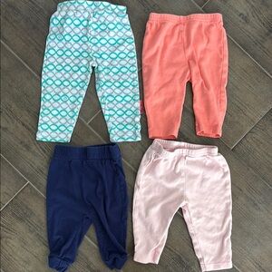 Set of Four Baby Leggings in Various Colors